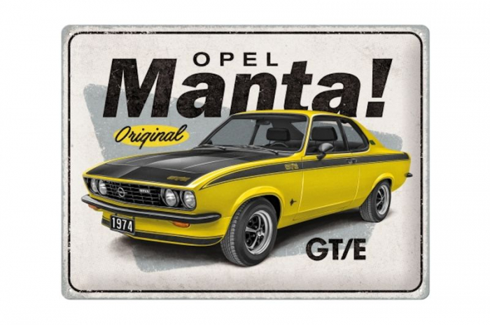 Blechschild "Opel Manta GT/E" - 40 x 30cm